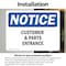 Signmission Customers And Parts Entrance OSHA Notice Sign, Vinyl Decal, 10in W x 7in L, 2PK OS-2PACK-NS-D-710-L-10879 - alternate 2
